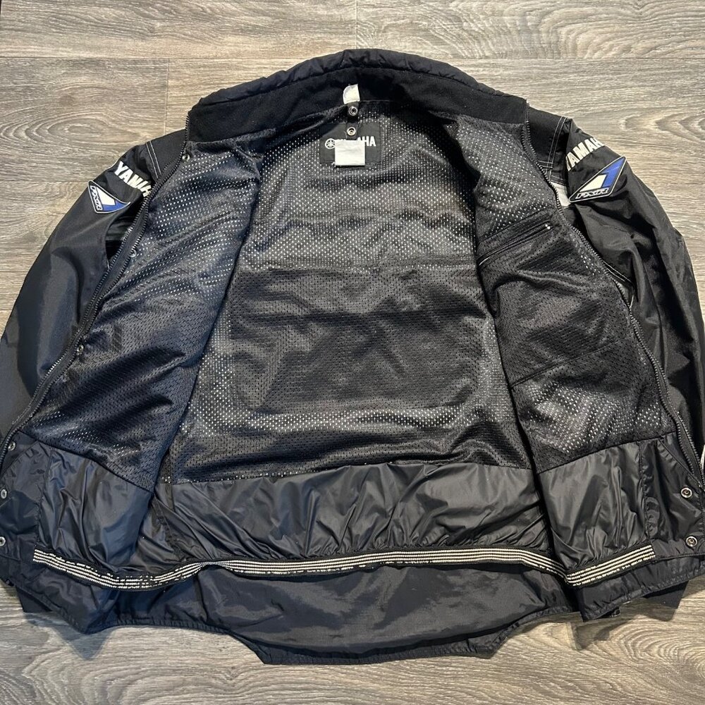 VTG Yamaha Racing Team FXR Jacket Silver Black Made in Korea Size LT Motorsport - Picture 13 of 16